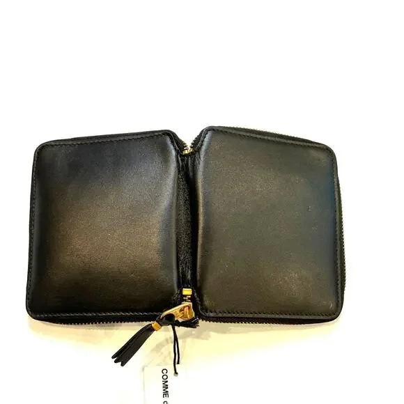 Commes de Garcon - Soft Black Leather Zippered Wallet NWT - Picture 2 of 4